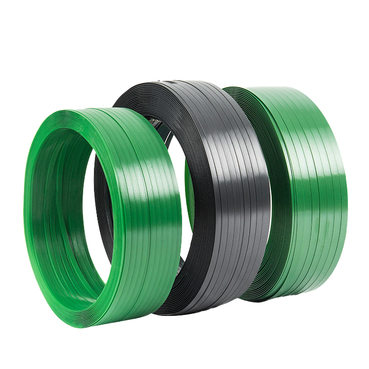 PET strapping coils for medium and heavy load packaging