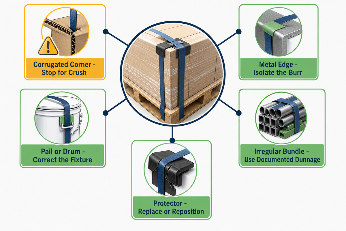 Protect Edges and Strap Contact Points — UD Packaging