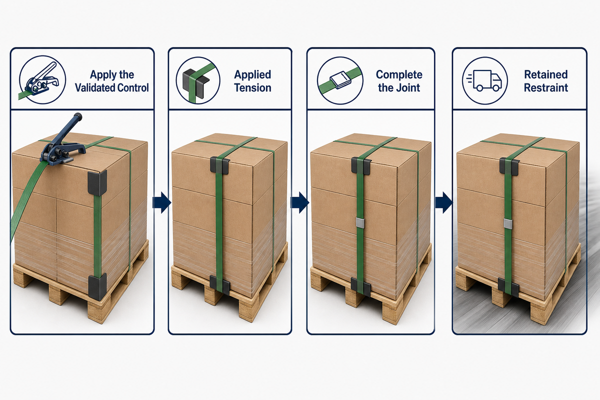 Tension the Strap Without Crushing or Losing Restraint — UD Packaging