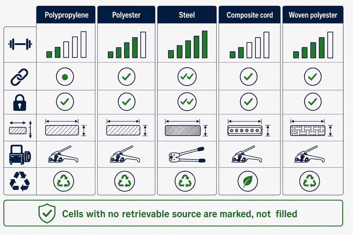 The Five Types of Strapping Materials at a Glance — UD Packaging