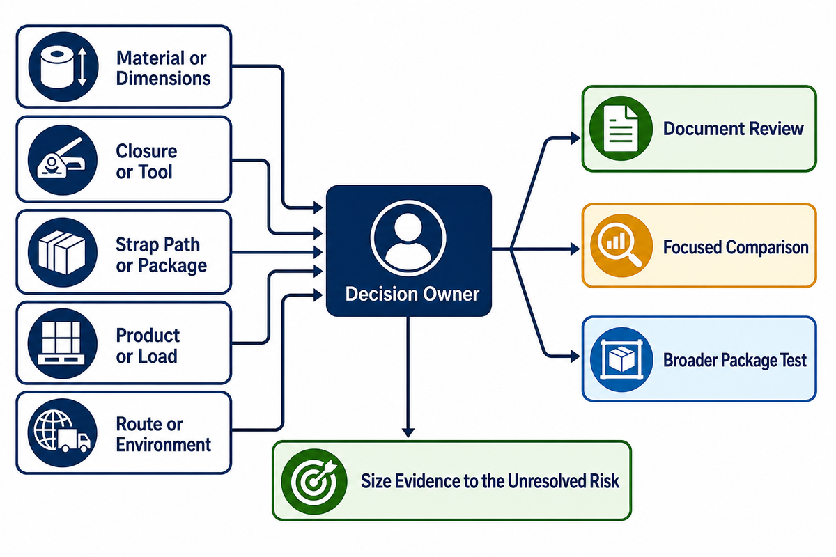 Retest scope routes five changed-baseline categories to focused or broader package evidence