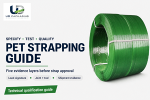PET strapping guide for specification, testing, and qualification