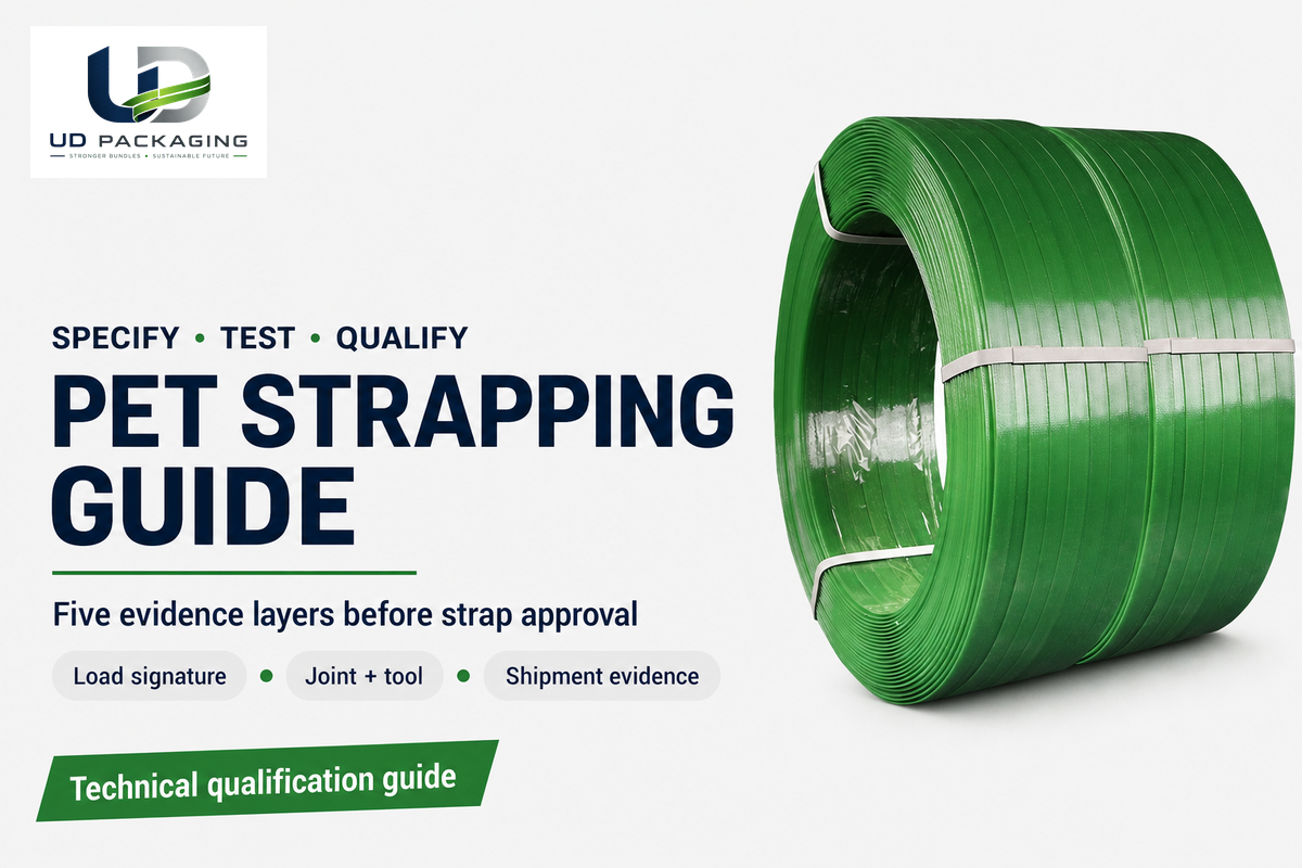 PET strapping guide for specification, testing, and qualification