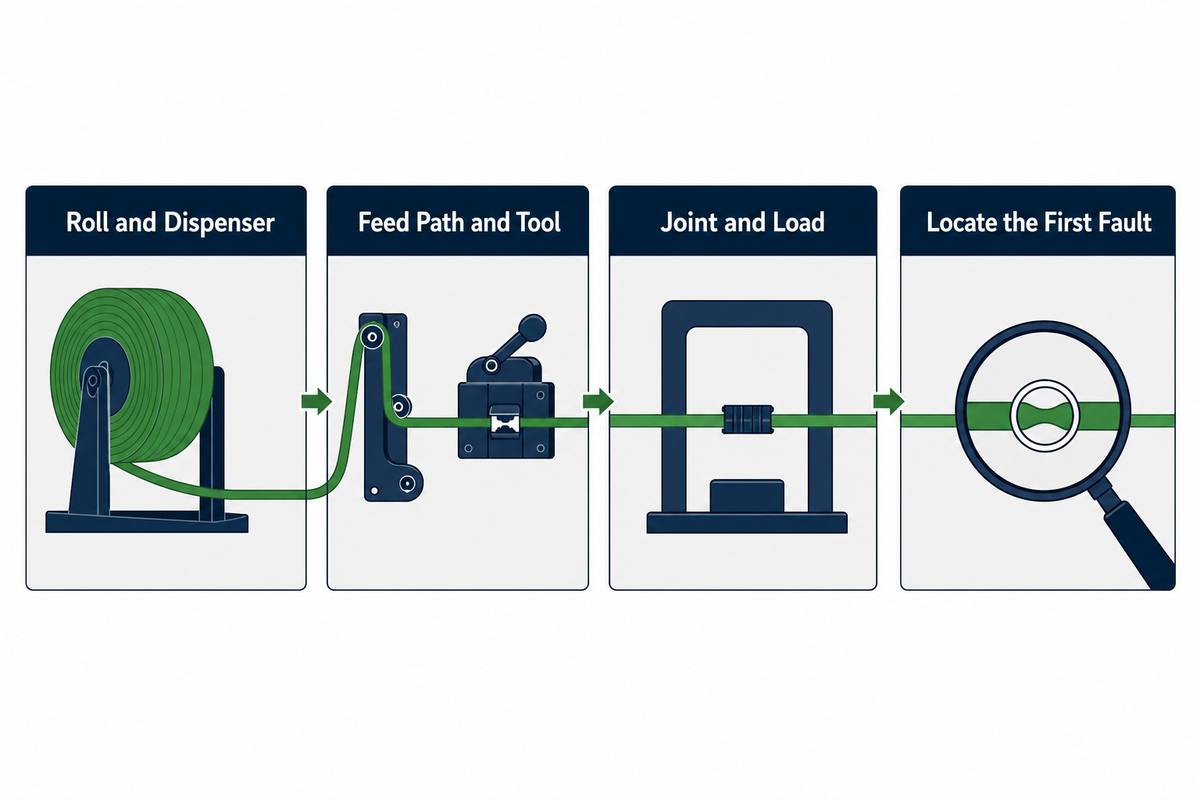 Fault isolation path for strap, tool, package and coil signals