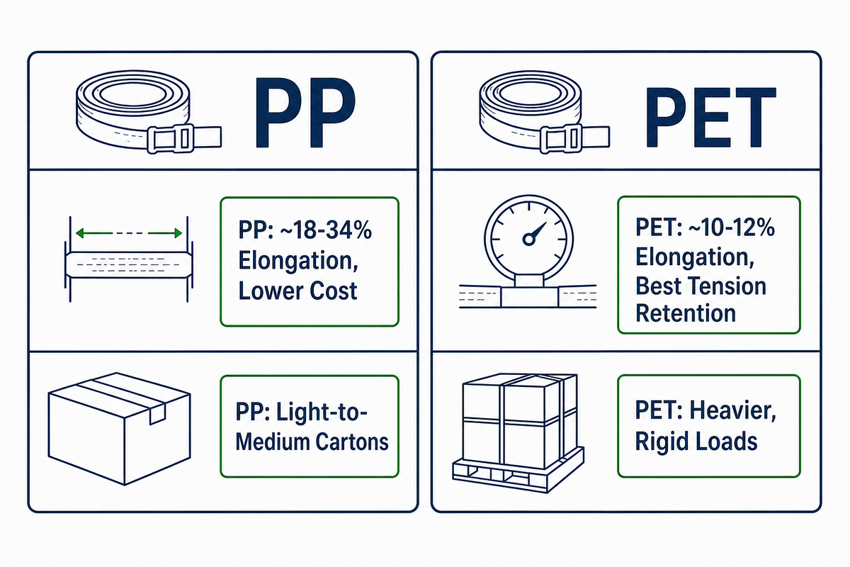 Polypropylene vs. Polyester (PET) Strapping — Choosing the Right Material — UD Packaging