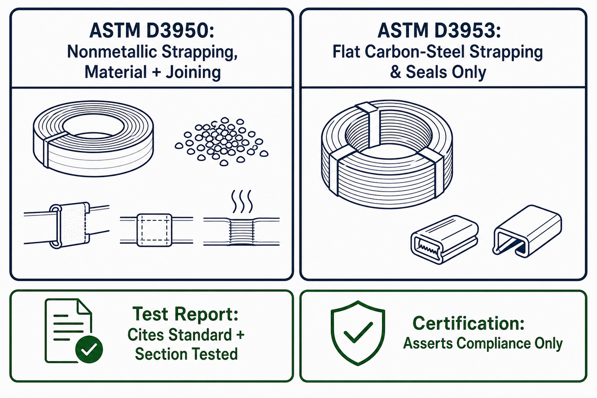 The Standard Behind the Strap — ASTM D3950 vs. D3953, and Why That Difference Matters — UD Packaging