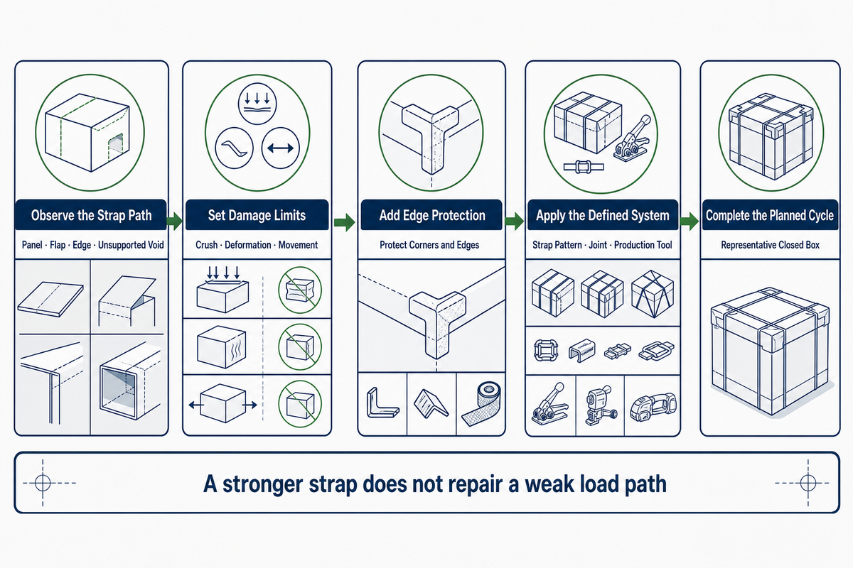 Plastic Strapping for Boxes: Protect the Package Before Raising Tension — UD Packaging