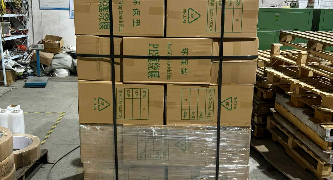 Cartons stacked on a pallet for logistics packaging evidence validation