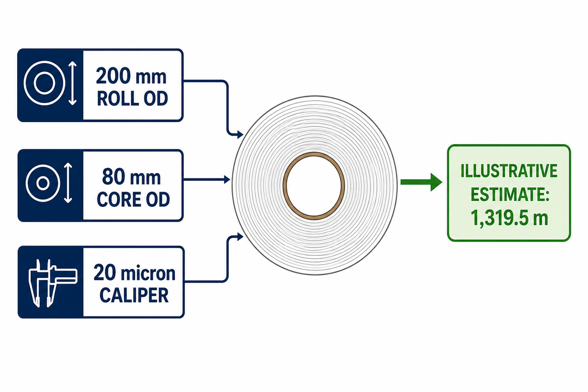 Roll length calculator — UD Packaging