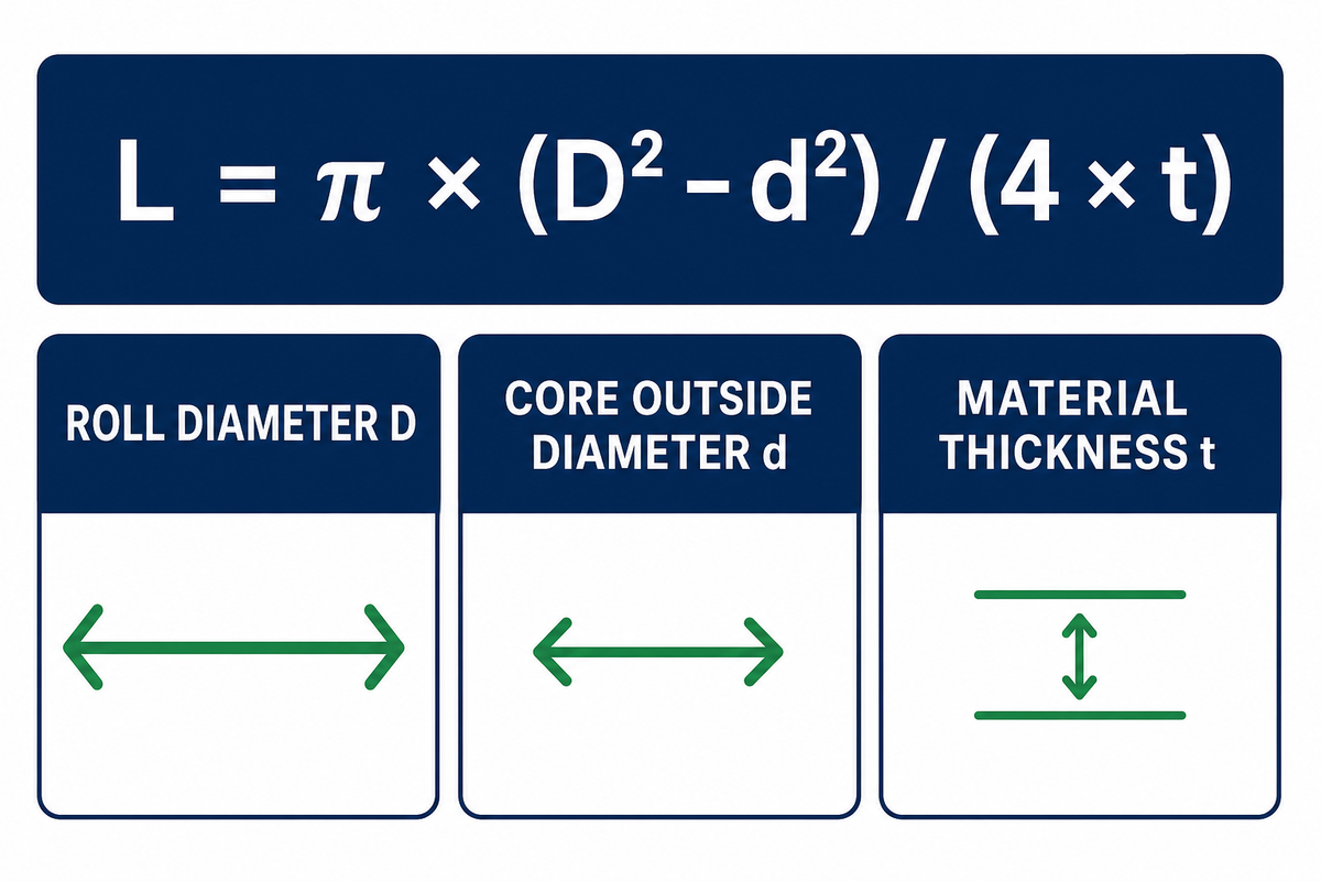 How do you calculate roll length from diameter? — UD Packaging