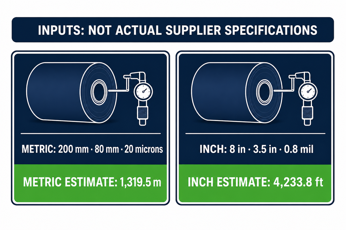 Metric and inch worked examples — UD Packaging