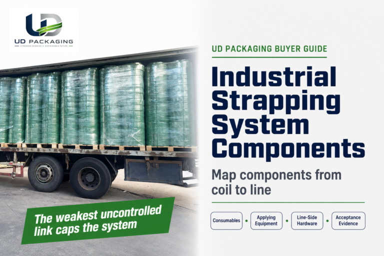 Industrial strapping system components buyer guide for consumables, equipment and line hardware