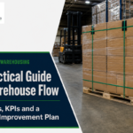 Logistics and warehousing guide cover showing a palletized load, warehouse racking and forklift