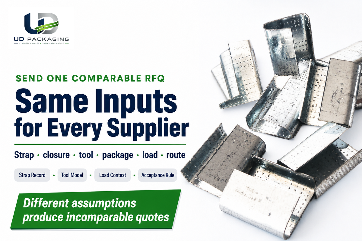 Comparable supplier request pack for strapping clips and closure systems