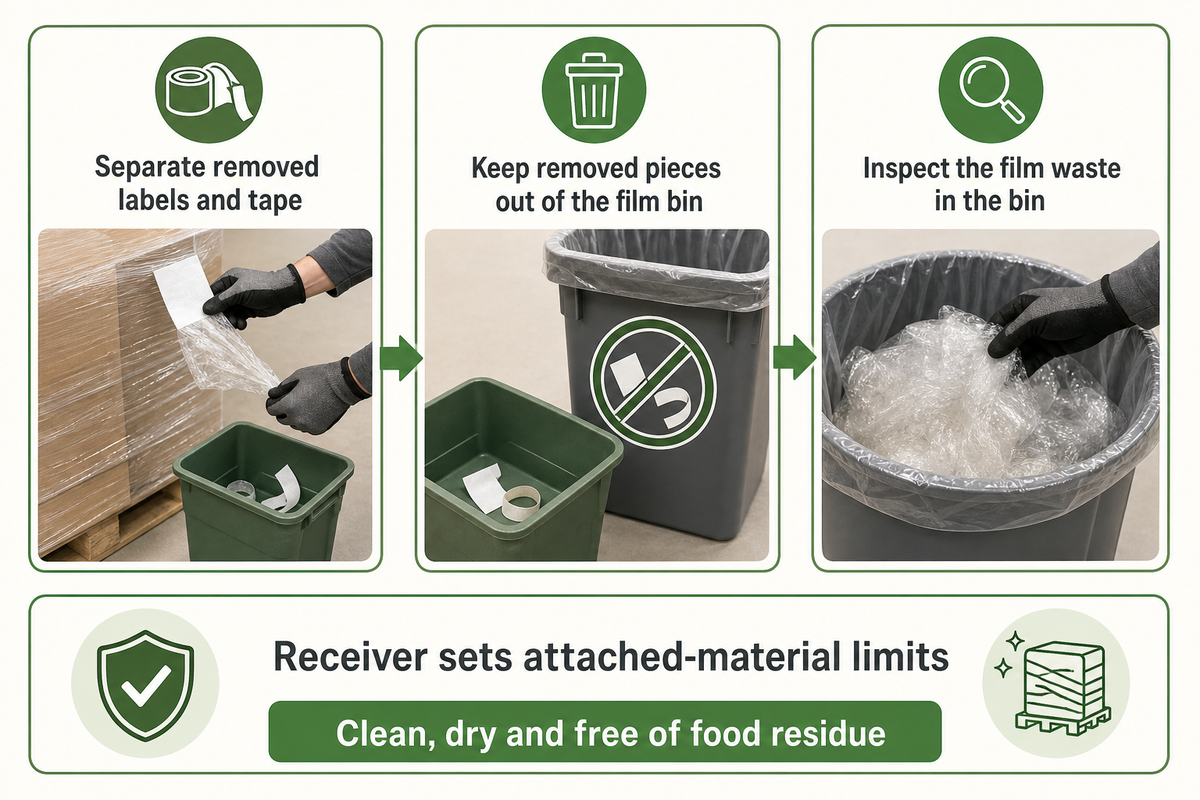 Remove Labels, Tape and Contamination at the Unwrapping Point — UD Packaging