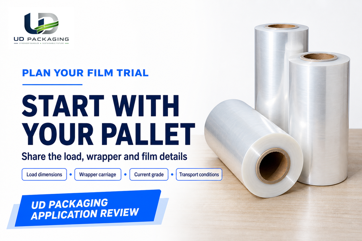 Lassen Sie Ihre Palettenwickelanwendung mit UD Packaging prüfen — UD Packaging