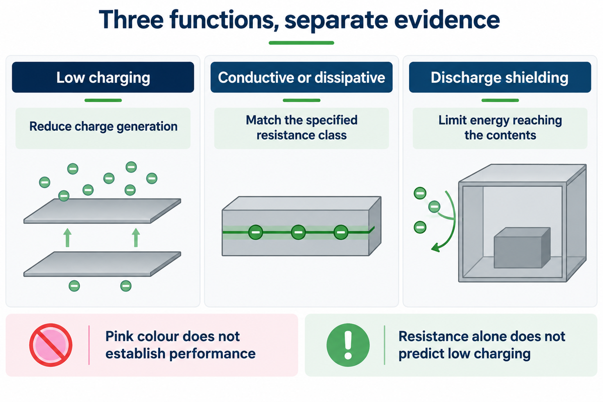 Separates low charging, charge movement and shielding, preventing selection from colour or a single resistance result.