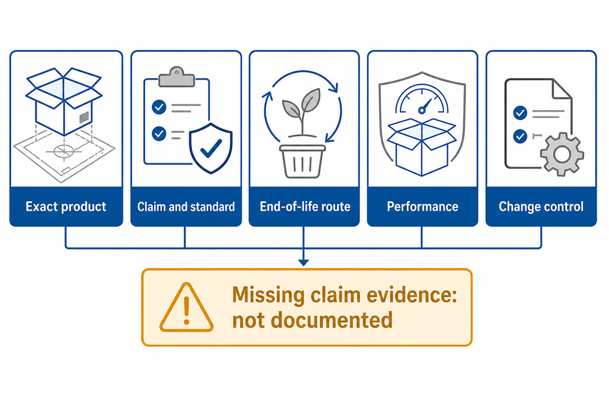 Five RFQ evidence categories and a clear missing-evidence decision: claim not documented.