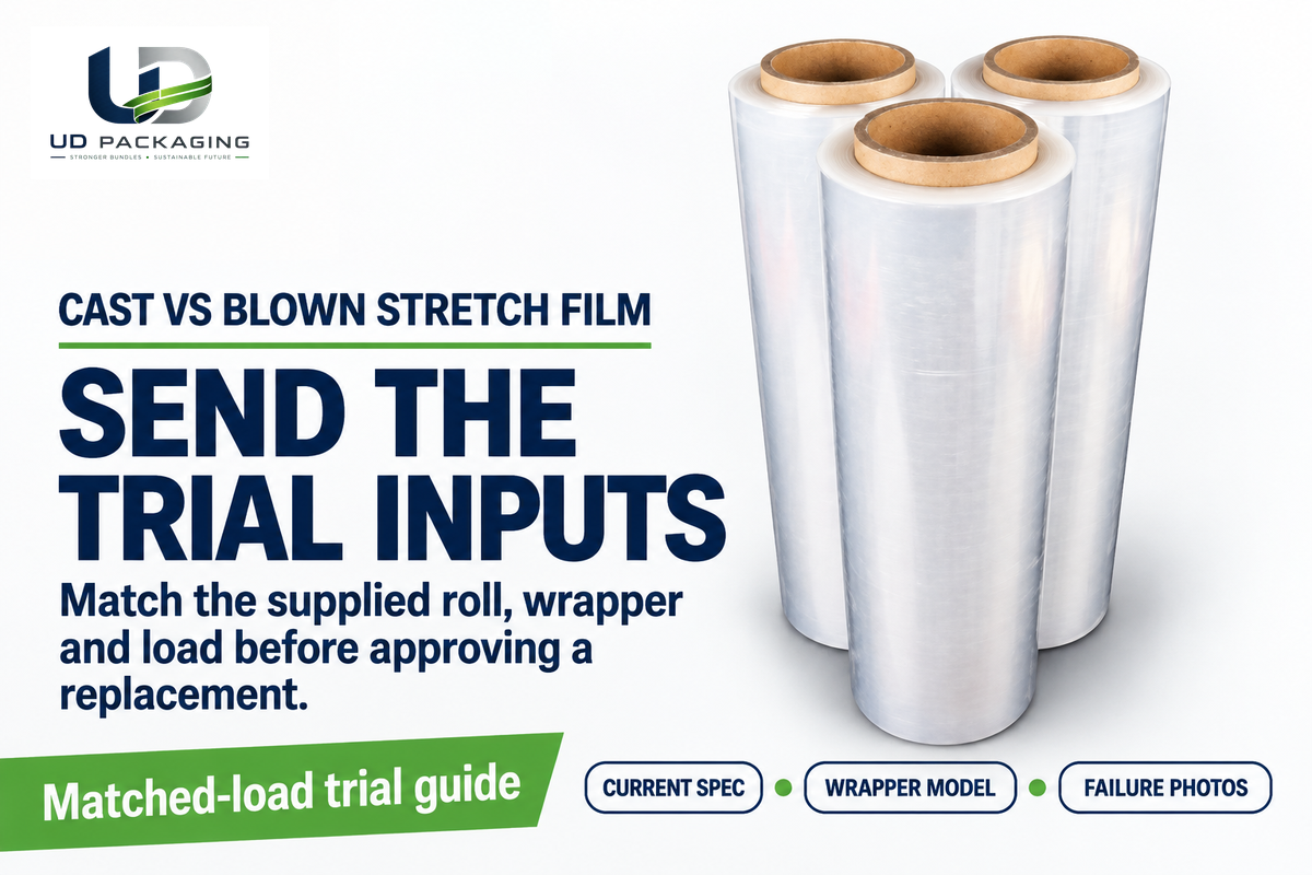 Match the supplied roll, wrapper and load before approving a replacement.