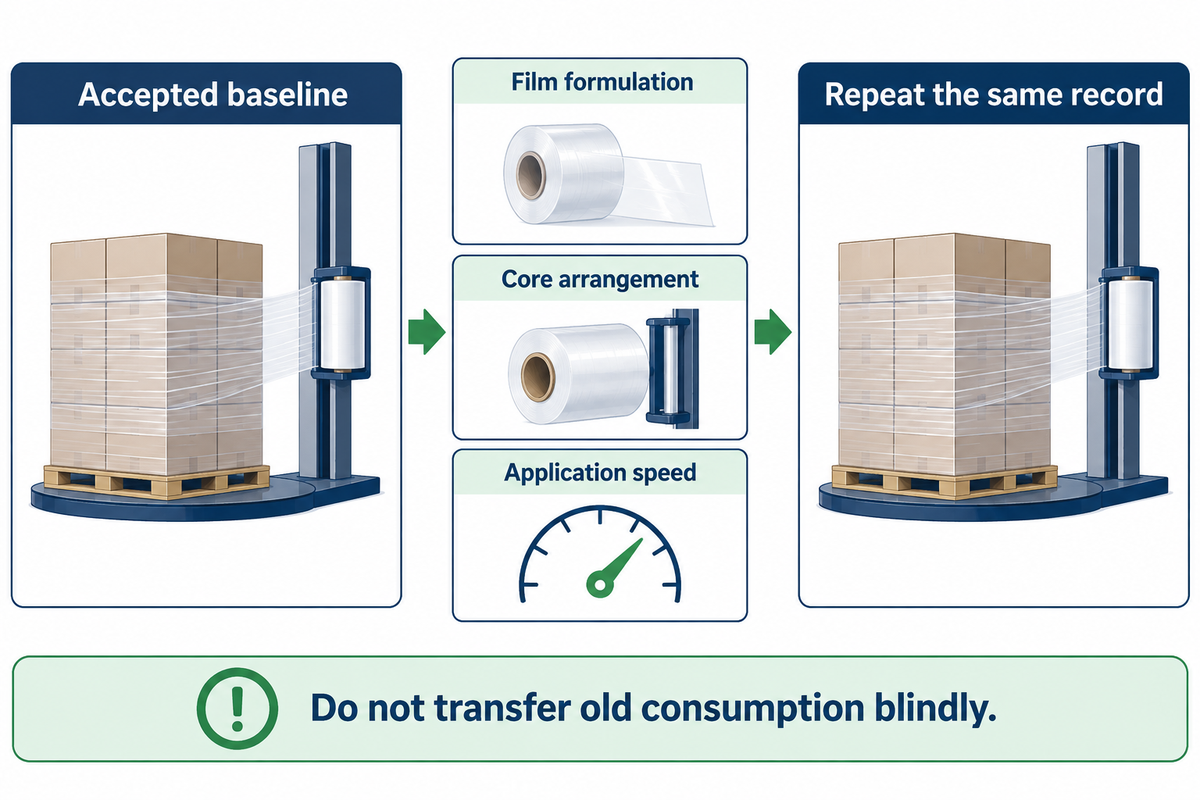Retest changed grade and application inputs before extending approval; thinner construction does not inherit old consumption