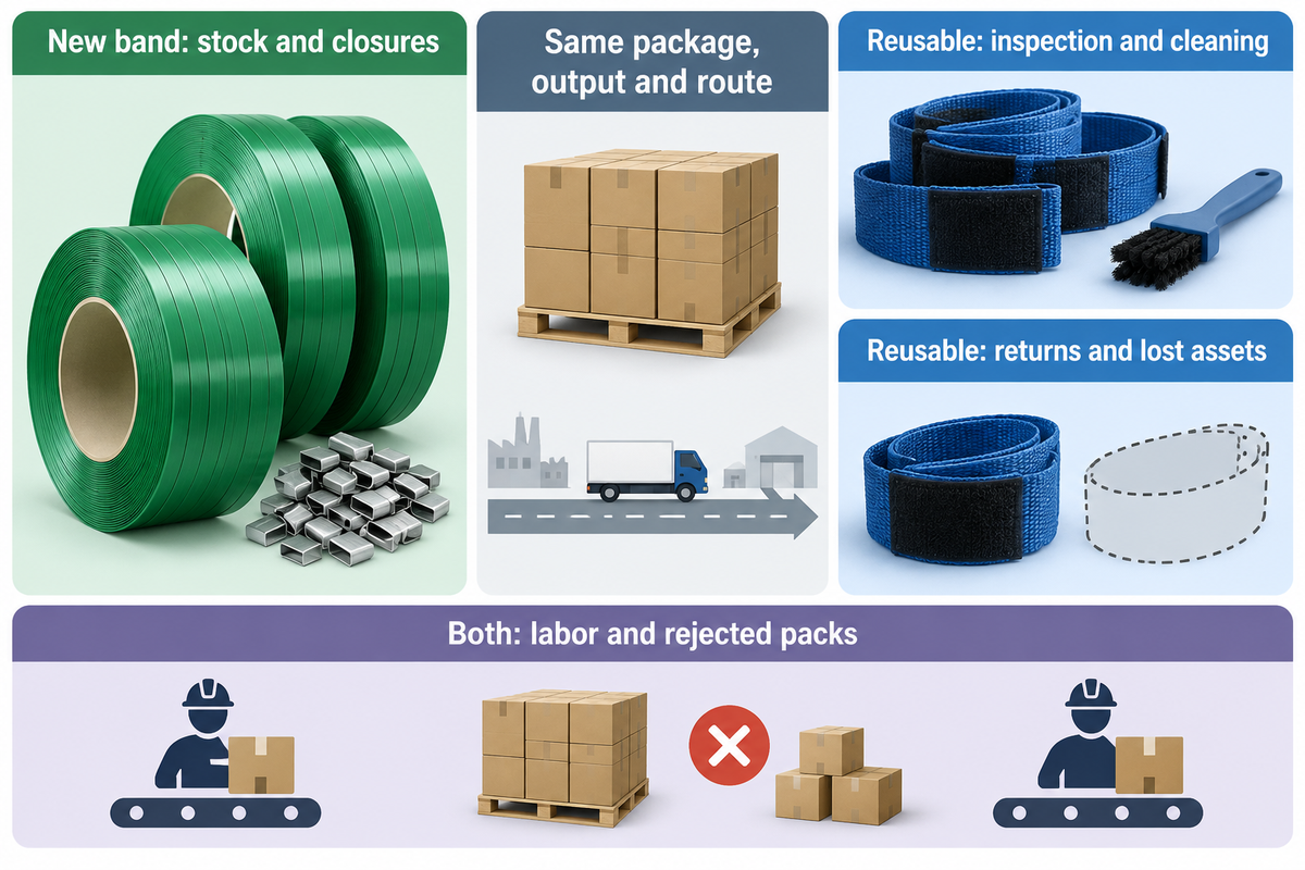 Compare matched routes using stock, labor, rejects, returns and asset losses. Source: article cost checklist.