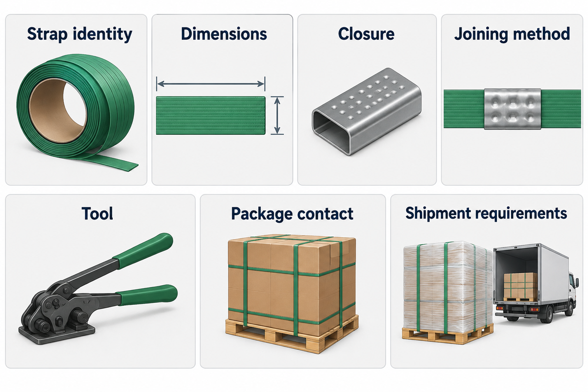 Shows the complete seven-field compatibility review, including contact and shipment requirements after the closure and tool.