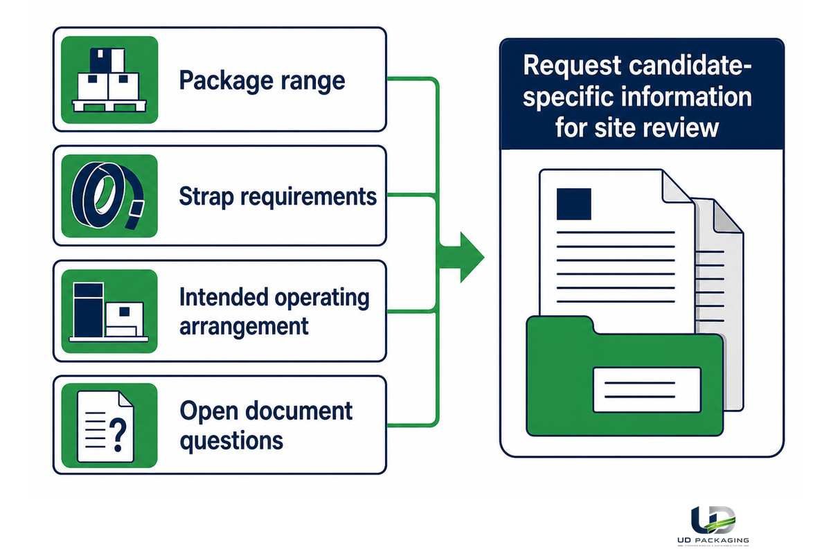 A model-specific enquiry includes package range, strap needs, operating arrangement and open document questions.