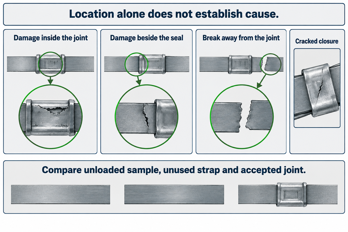 Investigate Cut Strap, Splits and Cracked Seals